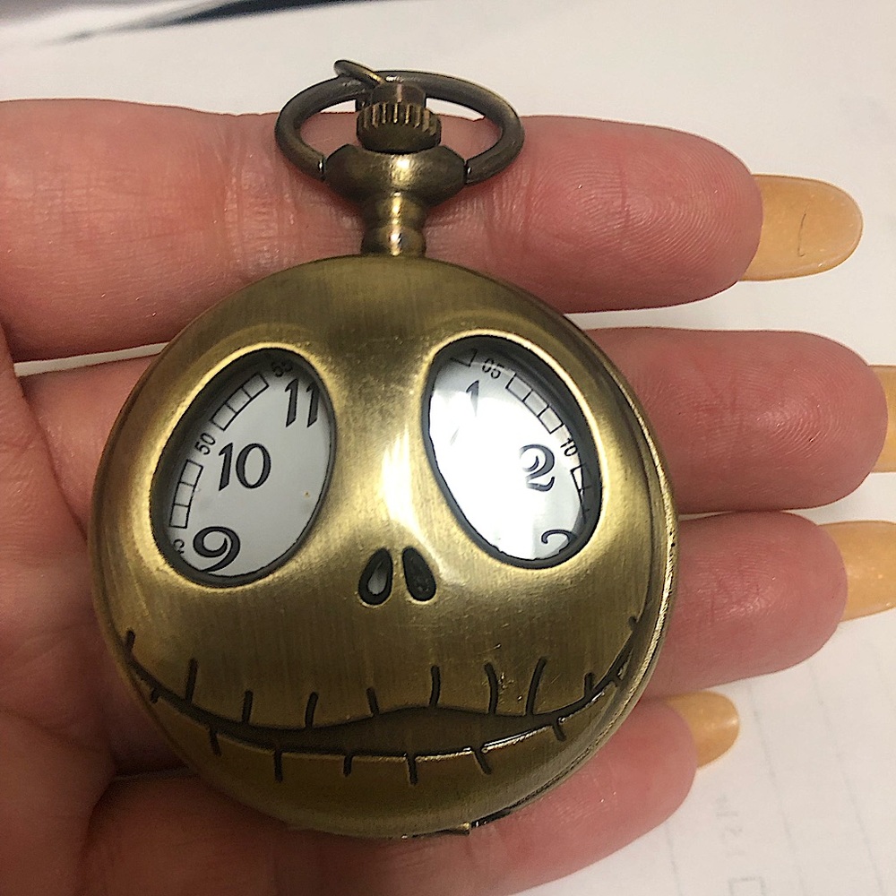 Jack Skeleton Pocket Watch Necklace
